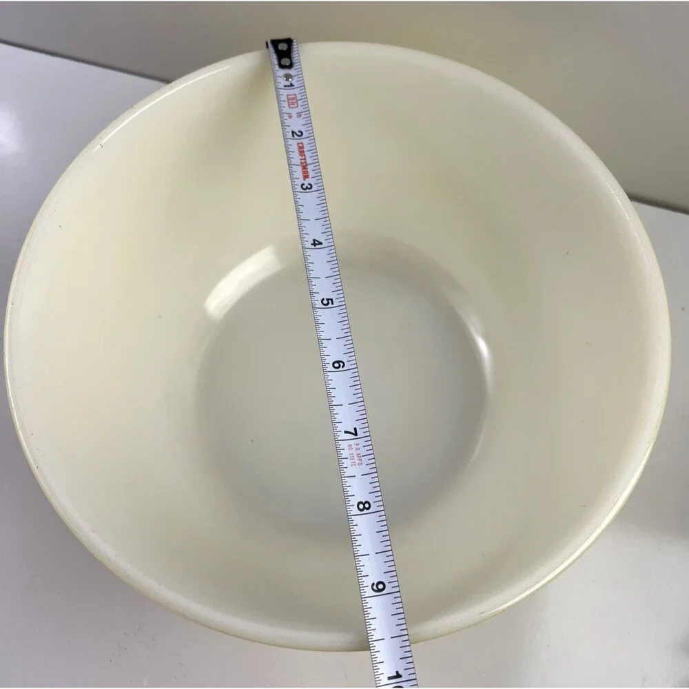 Glasbake Yellow Large Mixing Bowl 9.5” x 4.5” Vintage See Pics for Condition